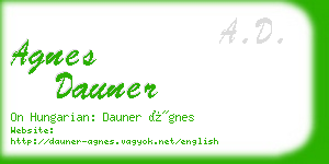 agnes dauner business card